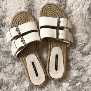 Zara leather platform sandals!!